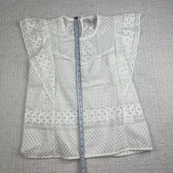 Collective Concepts Womens White / transparent Sleeveless Blouse Size S - Picture 9 of 15